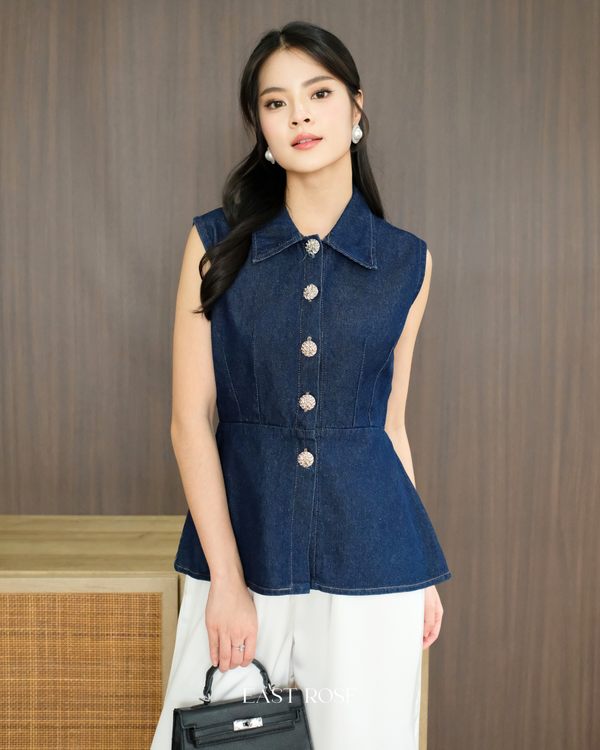Soleil Denim Top