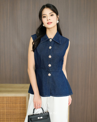 Soleil Denim Top