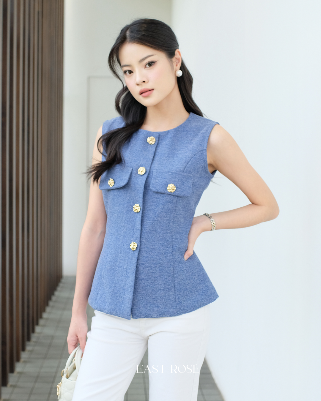 Velour Tweed Top