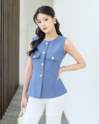 Velour Tweed Top