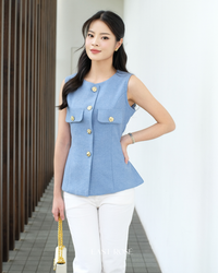Velour Tweed Top